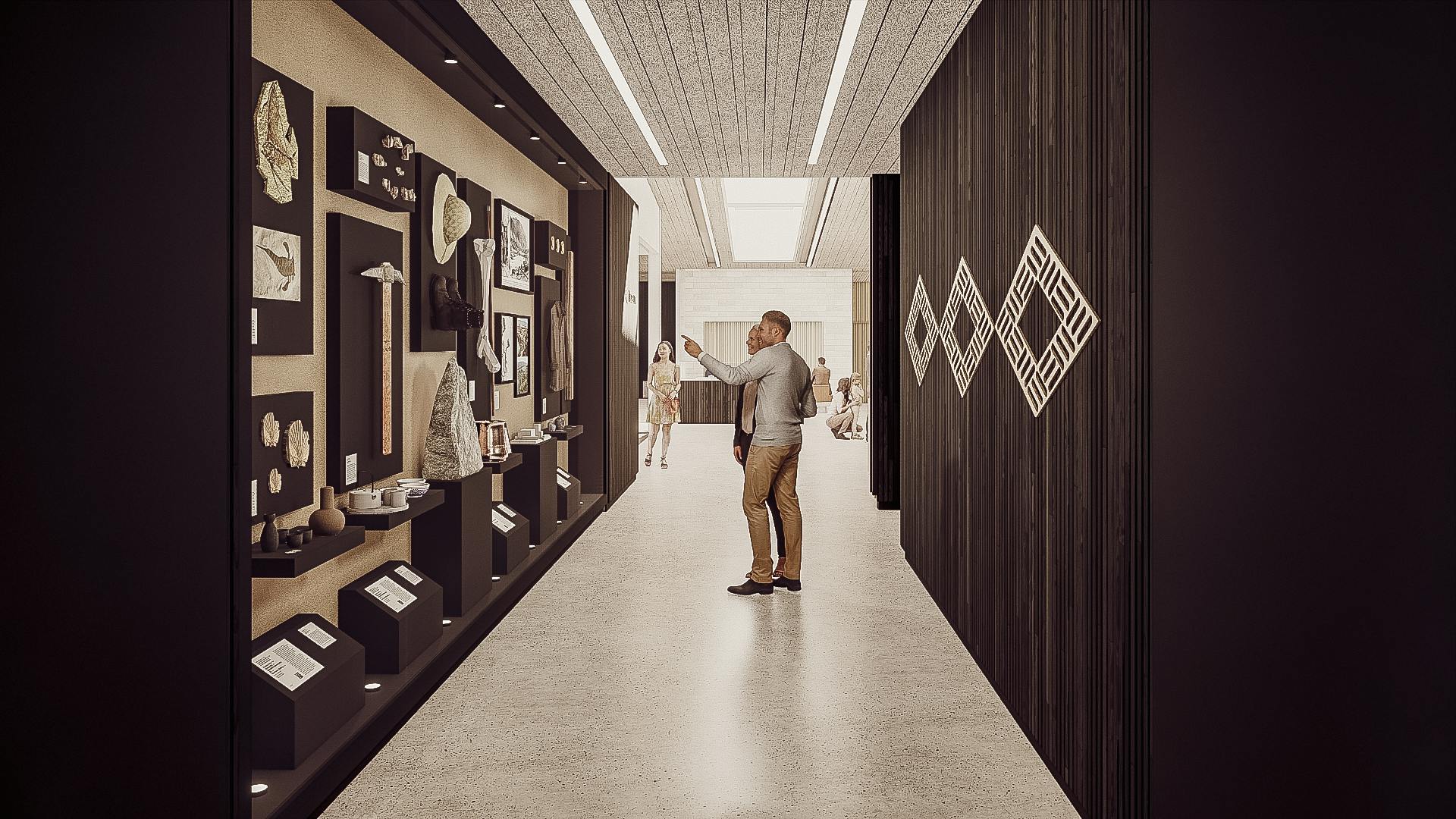 Museum entrance and exhibition space